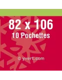 Pochettes double soudure - Lxh:82x106mm (Fond noir)