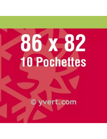 Pochettes double soudure - Lxh:86x82mm (Fond noir)