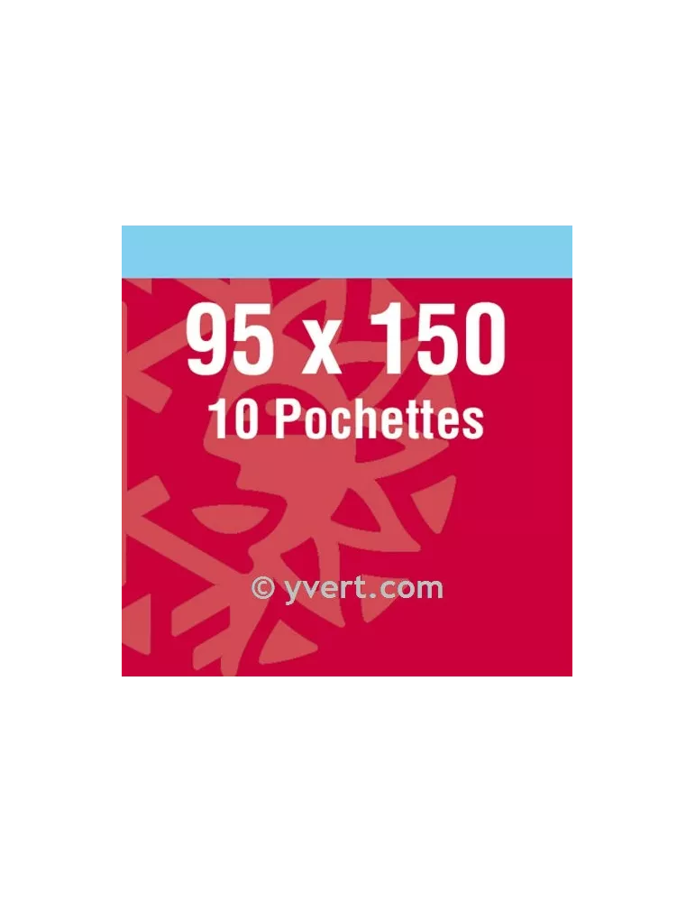 Pochettes double soudure - Lxh:95x150mm (Fond noir)
