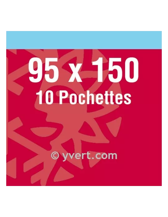 Pochettes double soudure - Lxh:95x150mm (Fond noir)