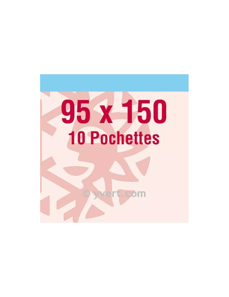 Pochettes double soudure - Lxh:95x150mm (Fond transparent)