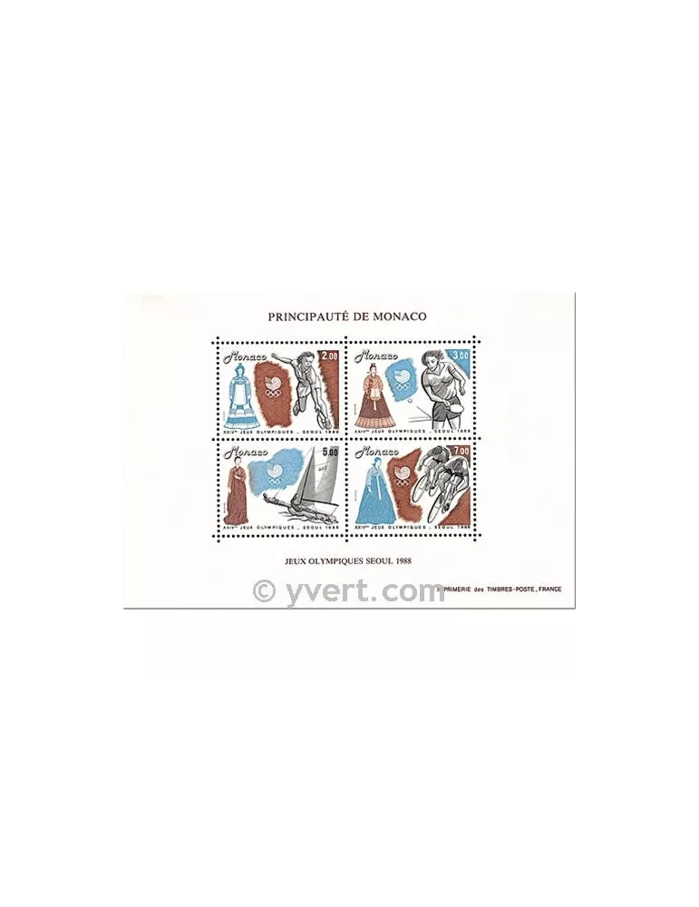 n° 42 - Timbre Monaco Bloc et feuillets