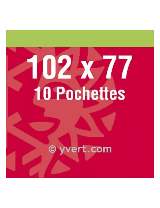 Pochettes double soudure - Lxh:102x77mm (Fond noir)