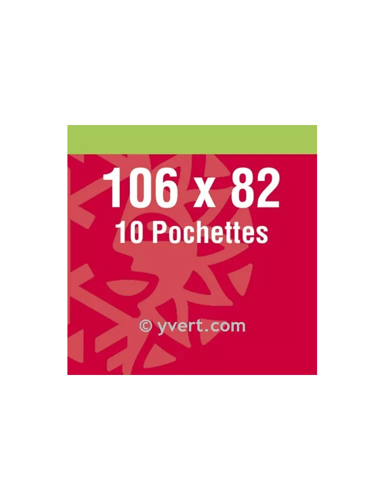 Pochettes double soudure - Lxh:106x82mm (Fond noir)