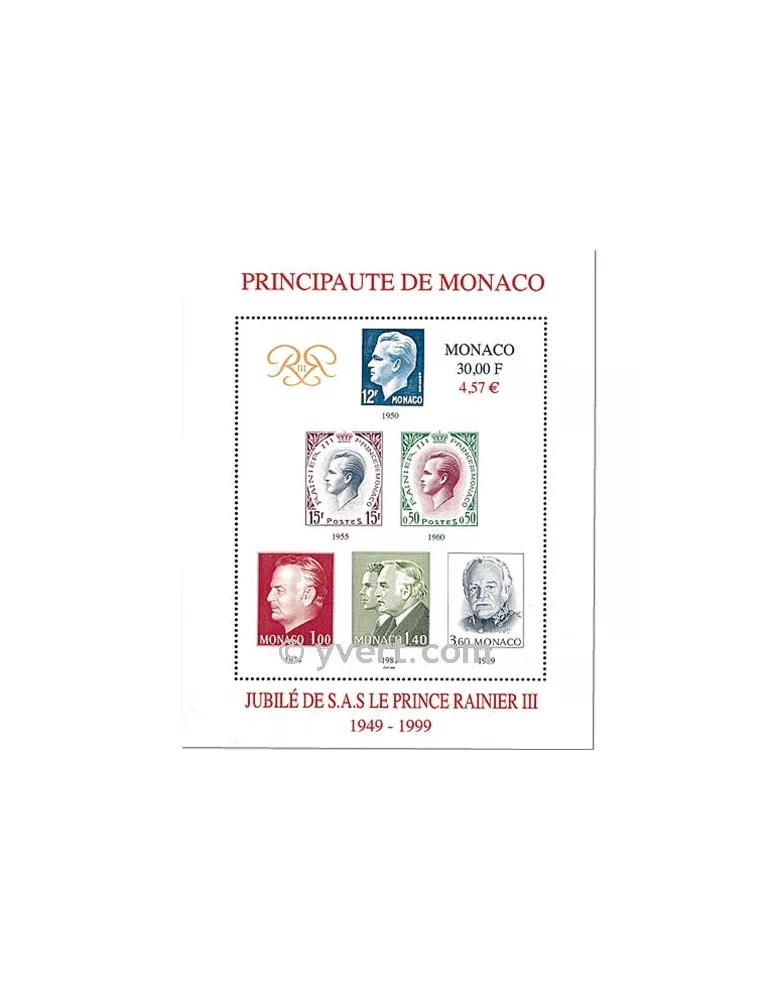 n° 83 - Timbre Monaco Bloc et feuillets