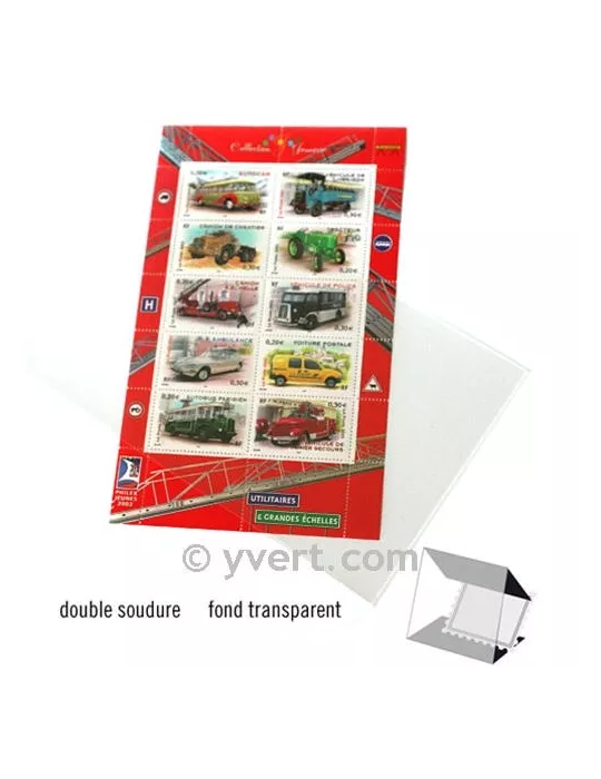 Pochettes double soudure - Lxh:108x183mm (Fond transparent)
