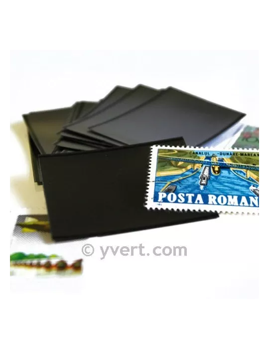 Pochettes double soudure - Lxh:100x75mm (Fond noir)