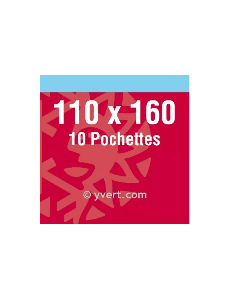 Pochettes double soudure - Lxh:110x160mm (Fond noir)