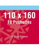 Pochettes double soudure - Lxh:110x160mm (Fond noir)
