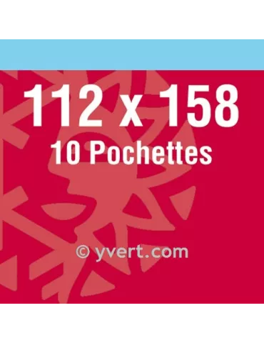 Pochettes double soudure - Lxh:112x158mm (Fond noir)