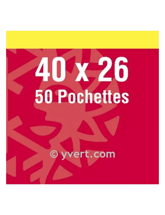 Pochettes double soudure - Lxh:40x26mm (Fond noir)
