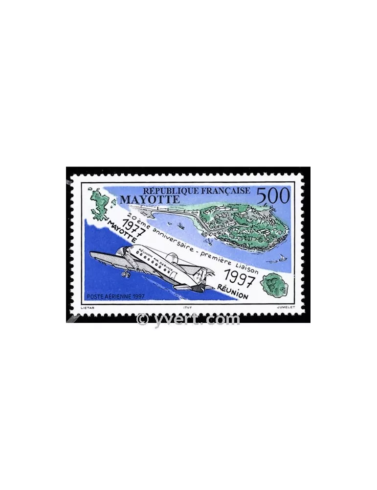 n° 2 - Timbre Mayotte Poste aérienne