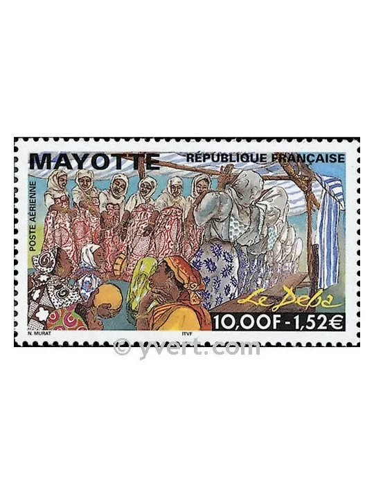 n° 4 - Timbre Mayotte Poste aérienne