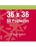 Pochettes double soudure - Lxh:36x36mm (Fond noir)