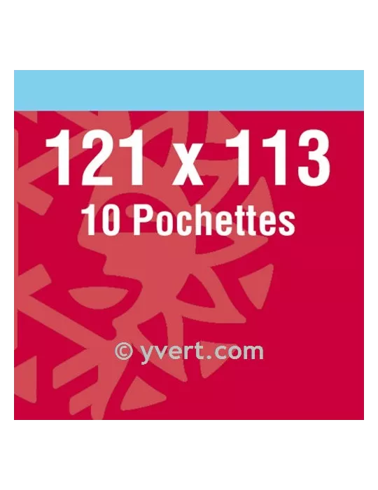 Pochettes double soudure - Lxh:121x113mm (Fond noir)