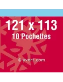 Pochettes double soudure - Lxh:121x113mm (Fond noir)