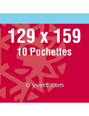 Pochettes double soudure - Lxh:129x159mm (Fond noir)