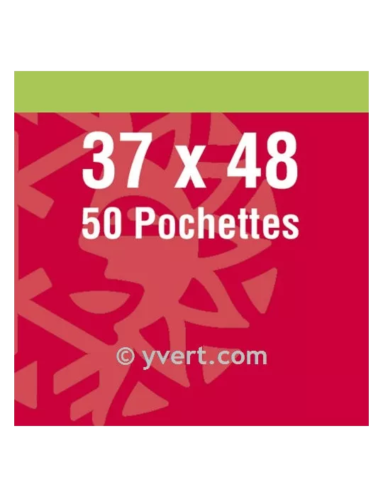Pochettes double soudure - Lxh:37x48mm (Fond noir)