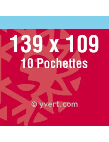 Pochettes double soudure - Lxh:139x109mm (Fond noir)