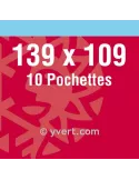 Pochettes double soudure - Lxh:139x109mm (Fond noir)