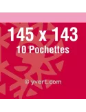 Pochettes double soudure - Lxh:145x143mm (Fond noir)