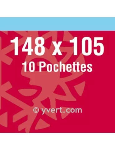 Pochettes double soudure - Lxh:148x105mm (Fond noir)