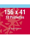 Pochettes double soudure - Lxh:156x41mm (Fond noir)