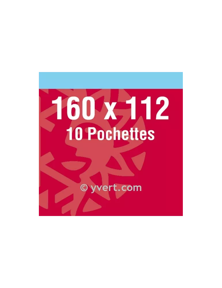 Pochettes double soudure - Lxh:160x112mm (Fond noir)
