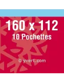 Pochettes double soudure - Lxh:160x112mm (Fond noir)
