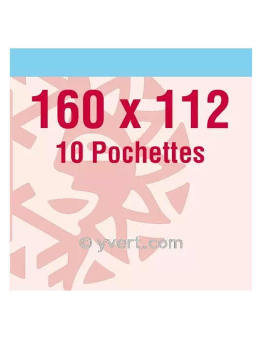 Pochettes double soudure - Lxh:160x112mm (Fond transparent)
