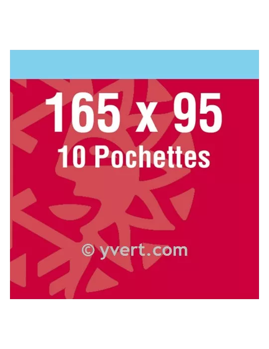 Pochettes double soudure - Lxh:165x95mm (Fond noir)