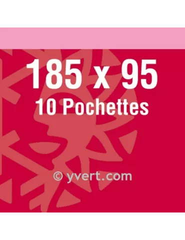 Pochettes double soudure - Lxh:185x95mm (Fond noir)