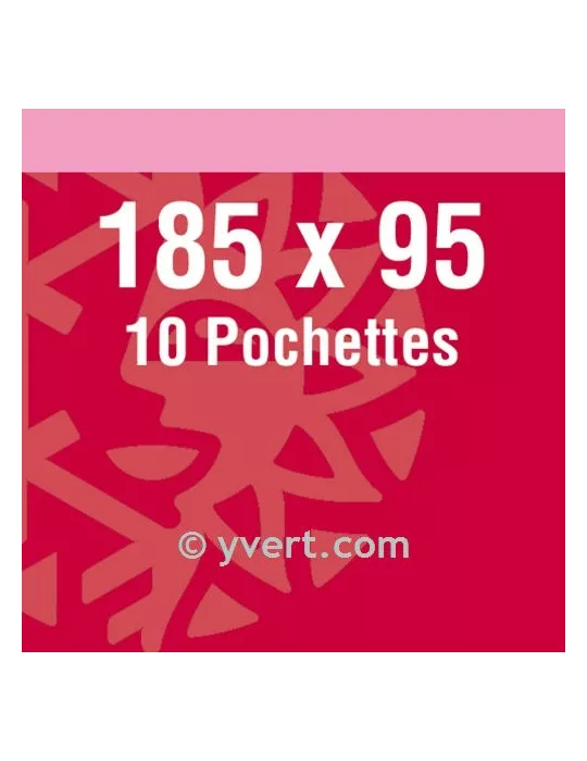 Pochettes double soudure - Lxh:185x95mm (Fond noir)