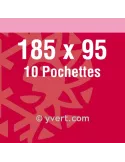 Pochettes double soudure - Lxh:185x95mm (Fond noir)