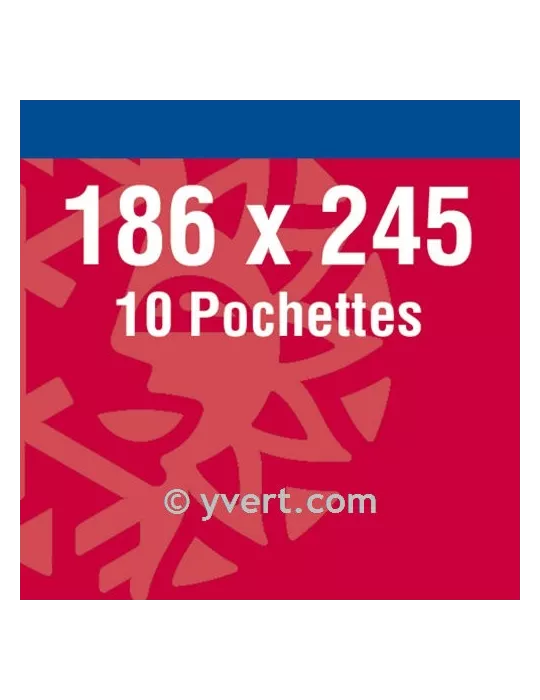Pochettes double soudure - Lxh:186x245mm (Fond noir)
