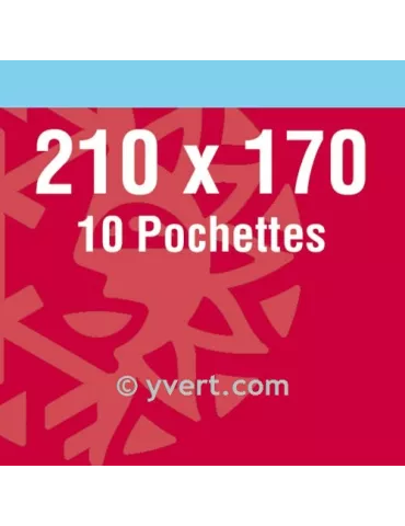 Pochettes double soudure - Lxh:210x170mm (Fond noir)
