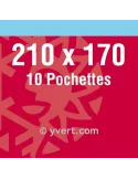 Pochettes double soudure - Lxh:210x170mm (Fond noir)