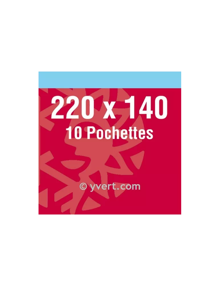 Pochettes double soudure - Lxh:220x140mm (Fond noir)