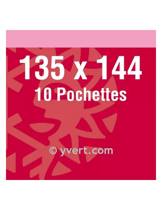 Pochettes double soudure - Lxh:135x144mm (Fond noir)