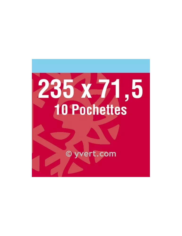 Pochettes double soudure - Lxh:235x71.5mm (Fond noir)