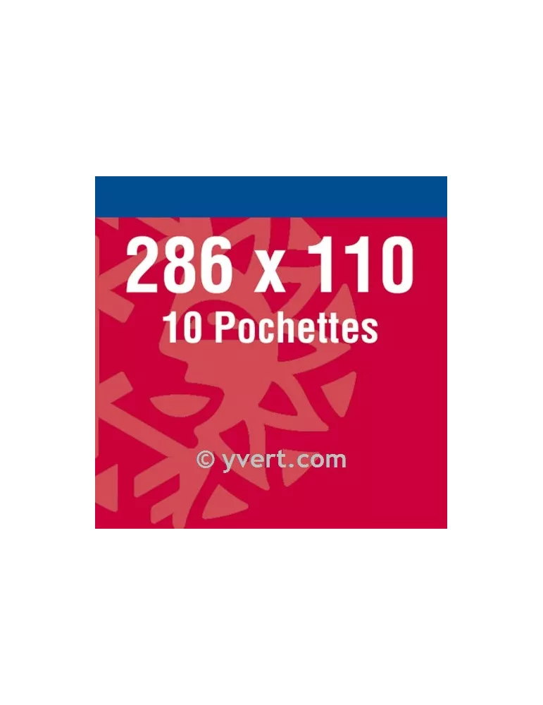 Pochettes double soudure - Lxh:286x110mm (Fond noir)