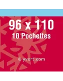 Pochettes double soudure - Lxh:96x110mm (Fond noir)