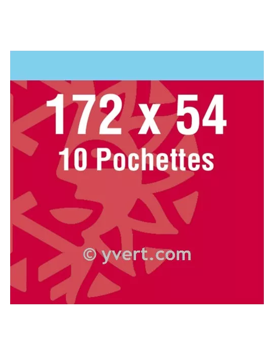 Pochettes double soudure - Lxh:172x54mm (Fond noir)