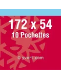 Pochettes double soudure - Lxh:172x54mm (Fond noir)