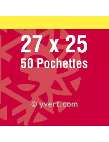 Pochettes double soudure - Lxh:27x25mm (Fond noir)