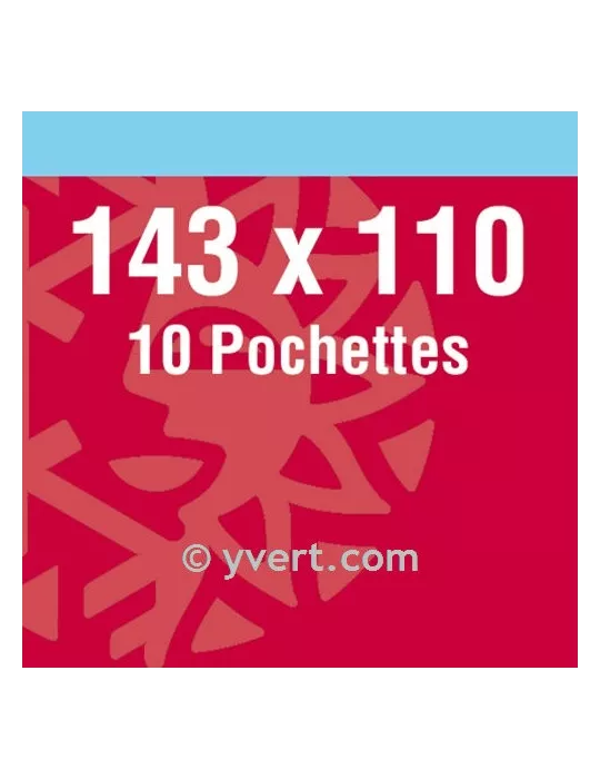 Pochettes double soudure - Lxh:143x110mm (Fond noir)