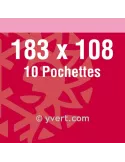 Pochettes double soudure - Lxh:183x108mm (Fond noir)