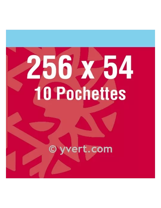 Pochettes double soudure - Lxh:256x54mm (Fond noir)