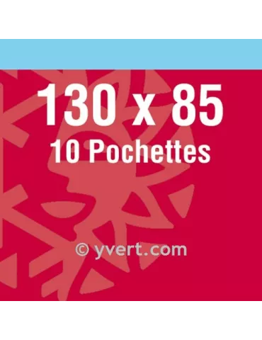 Pochettes double soudure - Lxh:130x85mm (Fond noir)