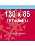 Pochettes double soudure - Lxh:130x85mm (Fond noir)